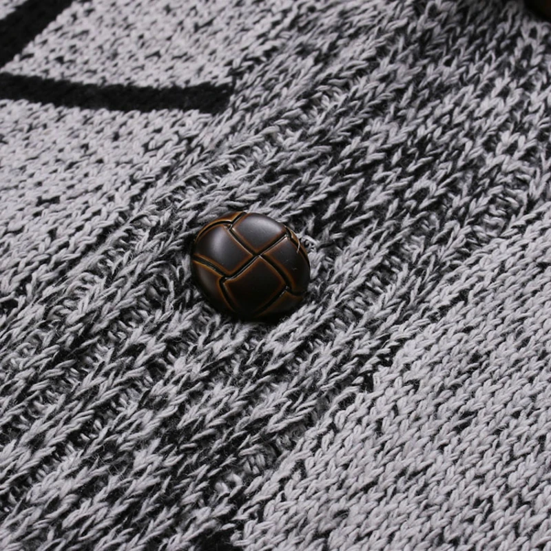 Свитер куртка 2019 Осенняя Новая мужская однобортная клетчатая тонкая хлопковая