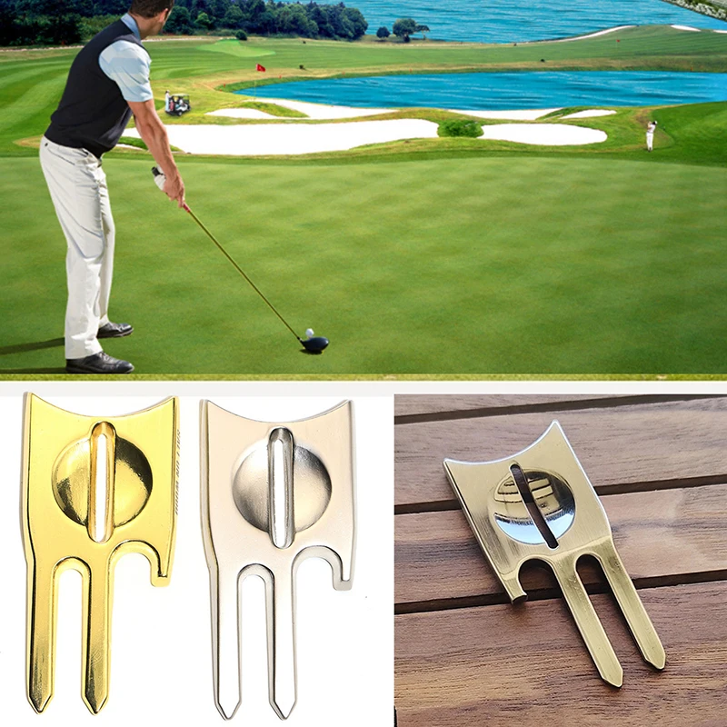 

Golf Fork Turf Tools Durable Anti Scratch Zinc Alloy Golf Pitch Repairer Multifunctional Golf Training Aids Sport Accessories