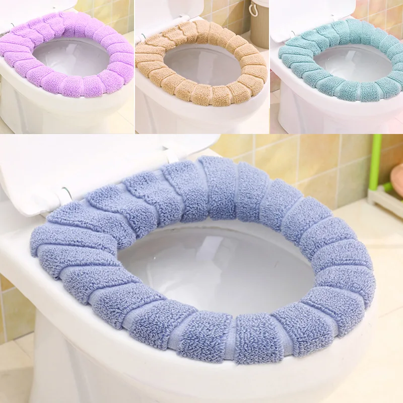 1 шт. теплая бархатная Коралловая накидка на сиденье для унитаза моющаяся