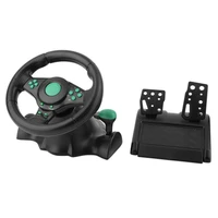 racing game steering wheel for 360 ps2 for ps3 computer usb car steering wheel 180 degree rotation vibration with pedals