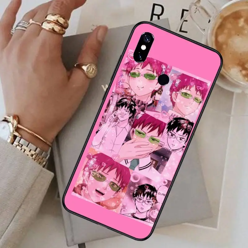 

Anime The Disastrous Life of Saiki K Phone Case For Xiaomi Redmi note 7 8 9 t max3 s 10 pro lite funda coque shell cover