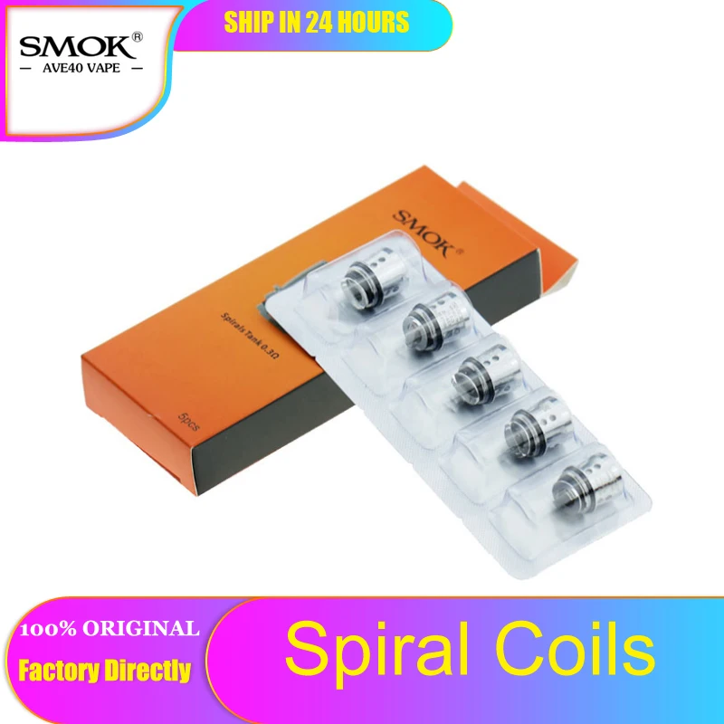 Спиральный 5 шт./упак. 100% Original SMOK спирали катушки голову 0.3ohm 0.6ohm для электронных