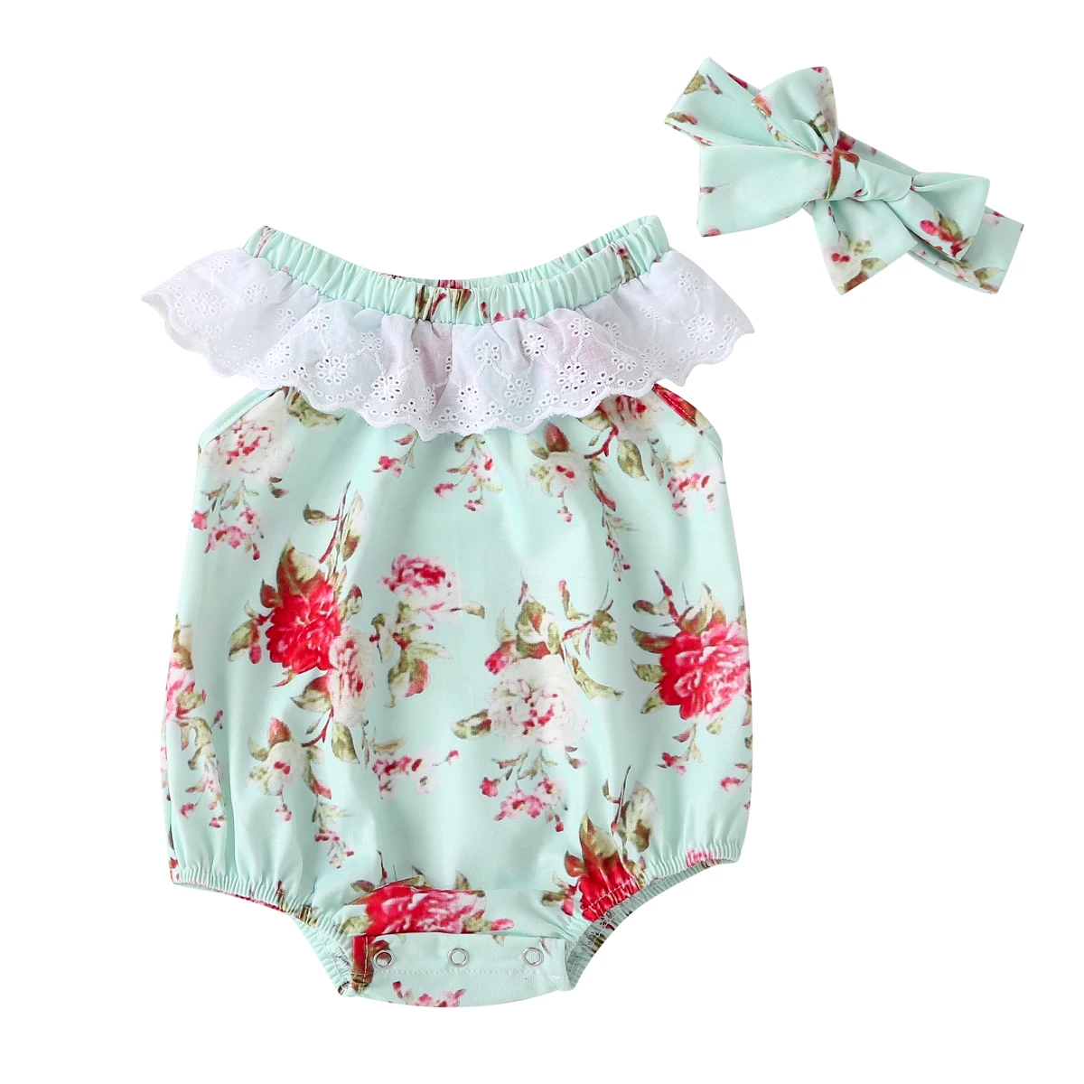 

Комплект из 2 предметов, боди с повязкой на голову для маленьких девочек, лето 2020