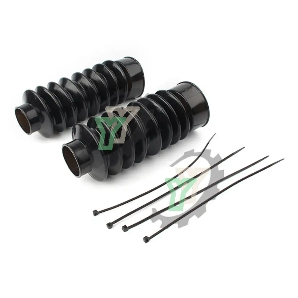 

49mm Motorcycle Front Fork Cover Gaiters Boot Shock Absorber Dust Guard For Harley Dyna Rubber Motorbike Accessories 2Pcs