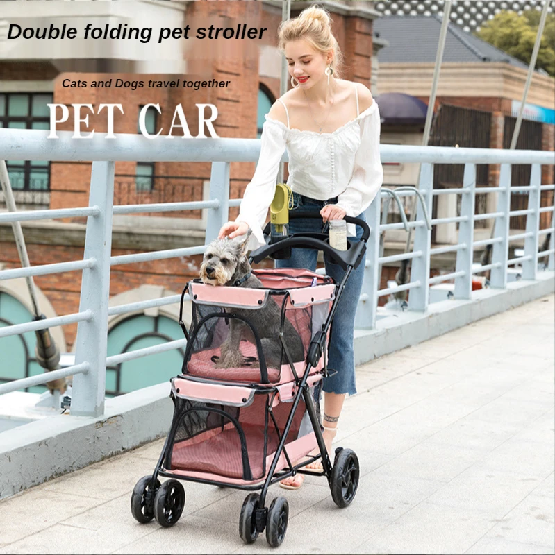 

Прогулочная коляска для домашних животных, легкая складная прогулочная