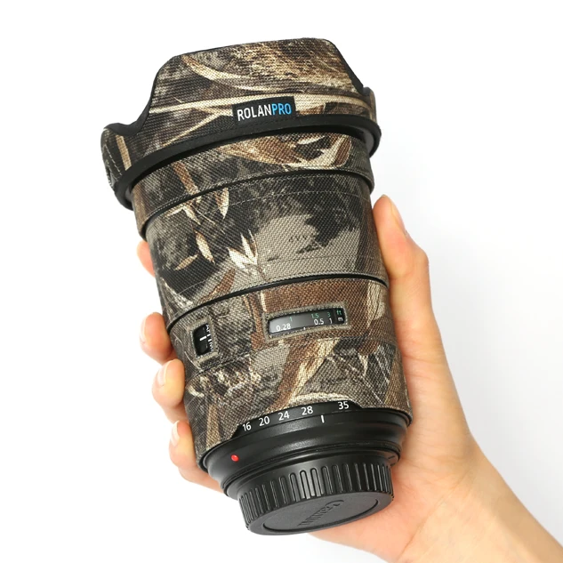 Линзы ROLANPRO камуфляжный чехол с защитой от дождя для объектива Canon EF 16-35 мм F/2.8l III USM
