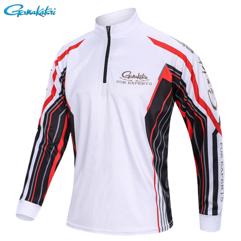 

Gamakatsu Cloting 2022 Outdoor Sports Shirt Men Fishing Shirts Long Sleeve DAWA Breathable Quick Drying Zippers Fishing Clothes