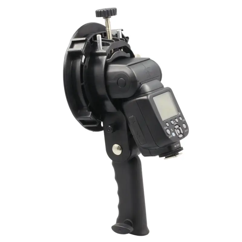 S-Type Bracket NEW Handheld Grip Bowens S Mount Holder for Speedlite Flash Snoot Softbox Beauty for Godox Flash photography