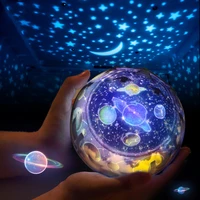 starry sky night light planet magic projector earth universe led lamp colorful rotate flashing star kids baby christmas gift