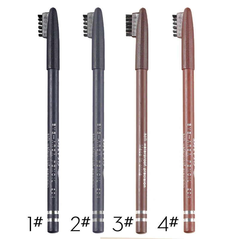 4 цвета подводка для глаз карандаш бровей водостойкий стойкий легко окрашиваемый