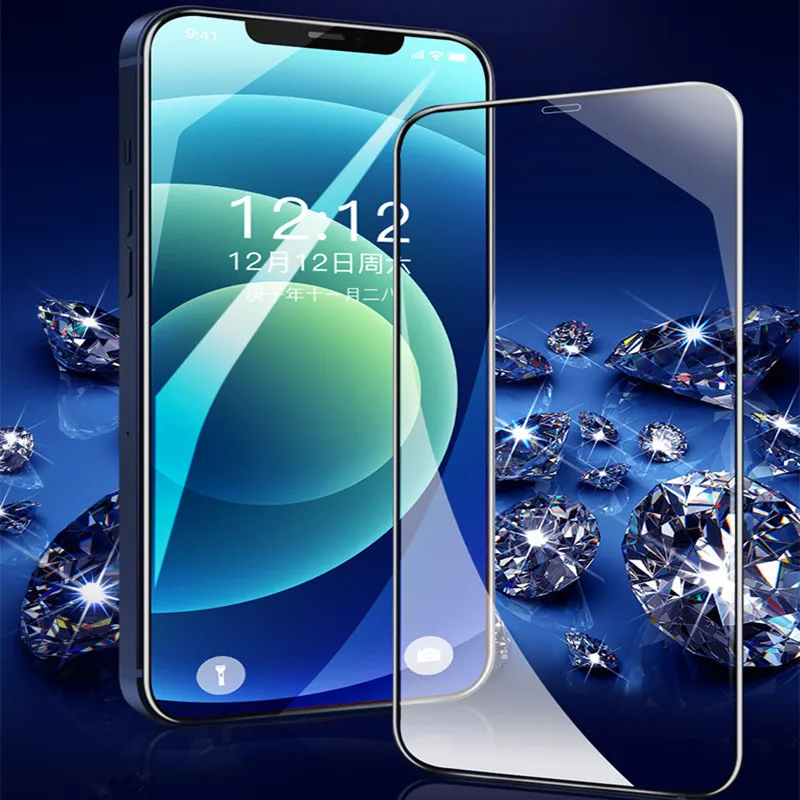 Защитное стекло с полным покрытием для iPhone 7 8 6 6s Plus X XR XS MAX SE 5 5s 11 12 Pro 15D | Мобильные