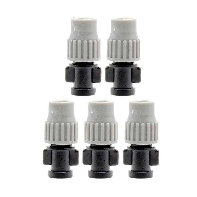 5 шт. серая Регулируемая садовая туманная насадка для подключения 6 мм коннектора