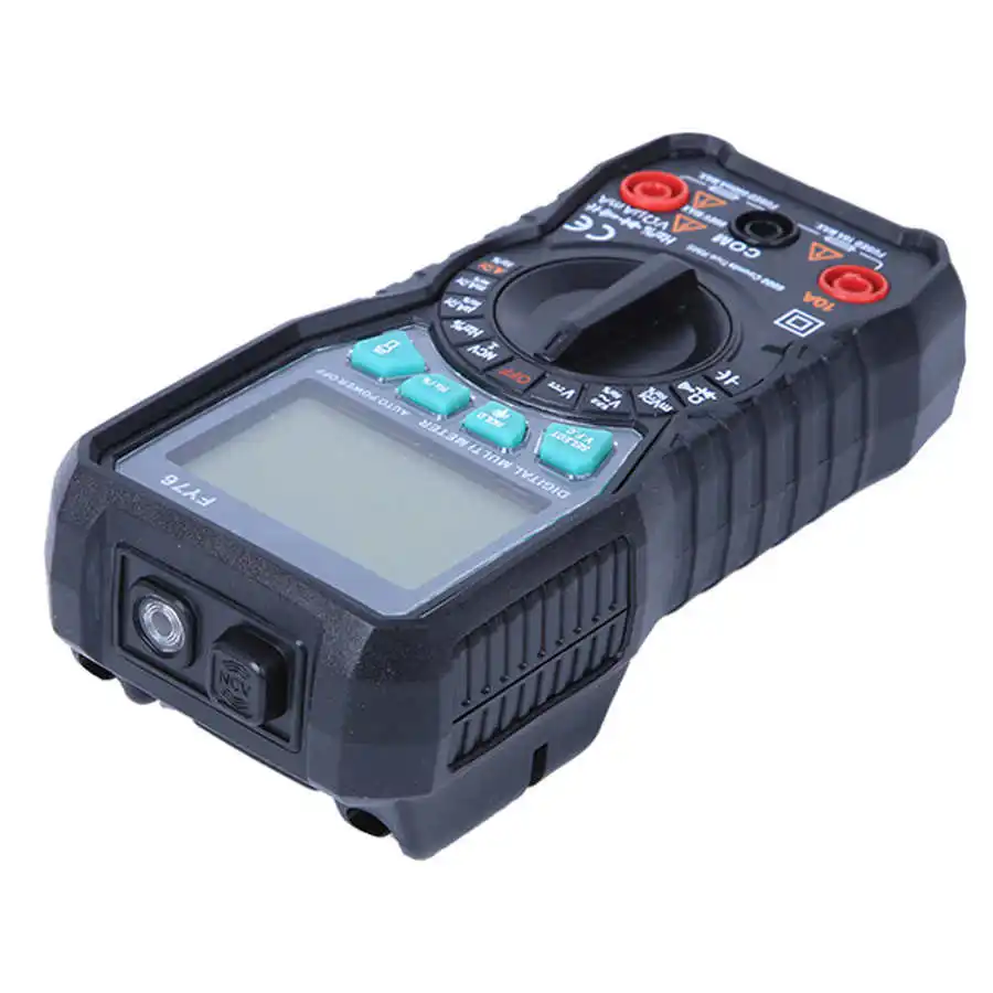 

FY76 Automatic Range Digital Multimeter 0 to 600V AC DC True RMS Tester with LCD Display True RMS Multimeter