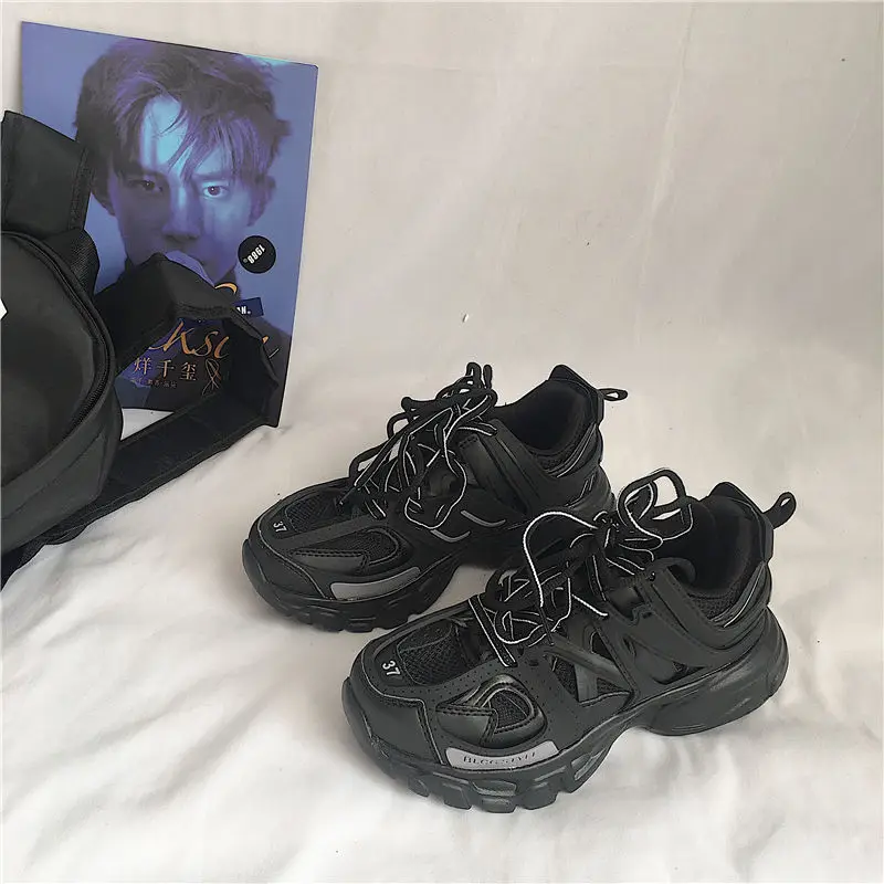 Кроссовки женские на платформе и высоком каблуке повседневная прогулочная обувь