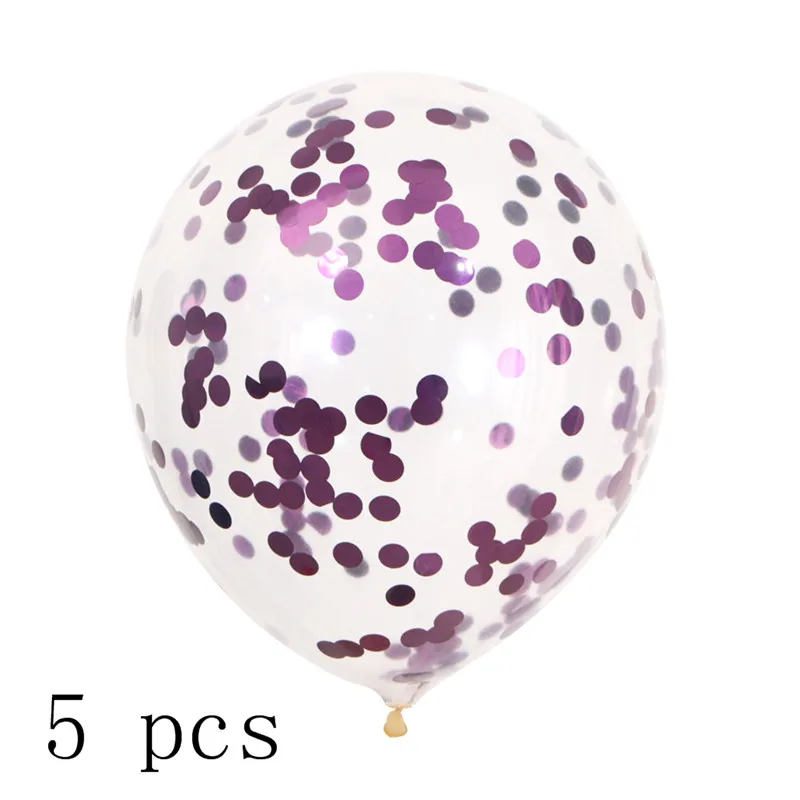 5pcs purple confetti 1 шт., 7 трубок, подставка для воздушных шаров, держатель воздушных шаров для шаров, 100 точек, клеевые шары в горошек, поддержка шаров, Свадебная вечеринка, Рождество, год - Цвет: 5pcs purple confetti