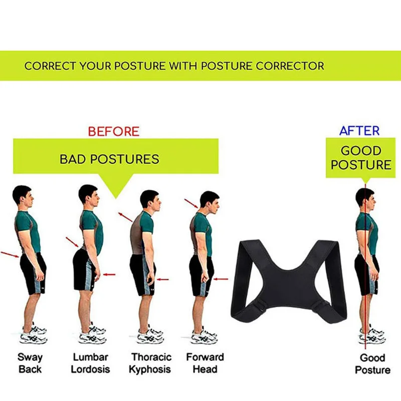 Поддерживающий Пояс для мужчин и женщин регулируемый Корректор осанки спины