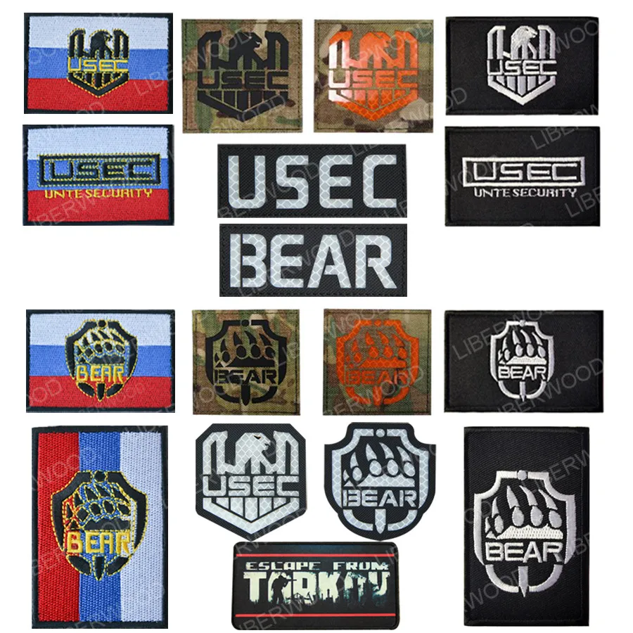 Россия Escape от Tarkov USEC Медведь вышитый патч русская игра инфракрасный