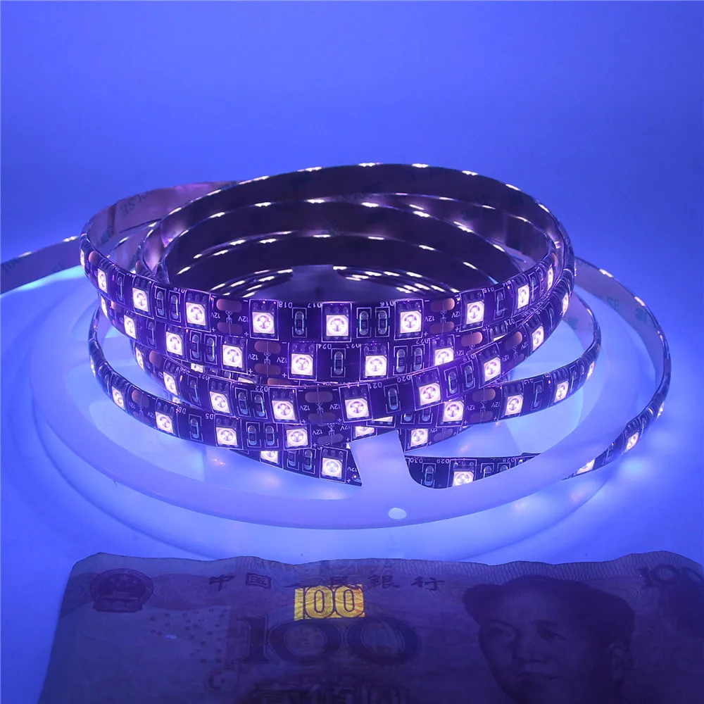 Светодиодная УФ лента 5050 SMD 60Led/m 395 нм 12 В|Светодиодные ленты| |