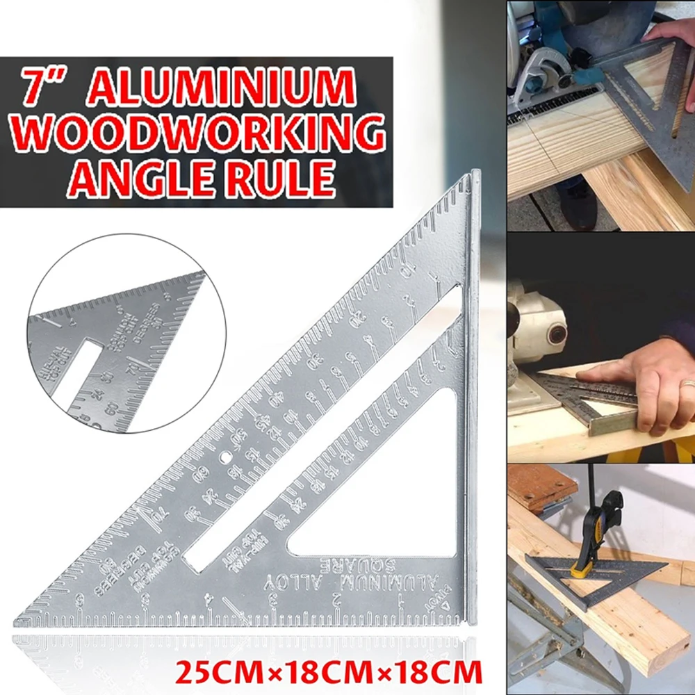7 дюймовый измерительный инструмент квадратная линейка из алюминиевого сплава