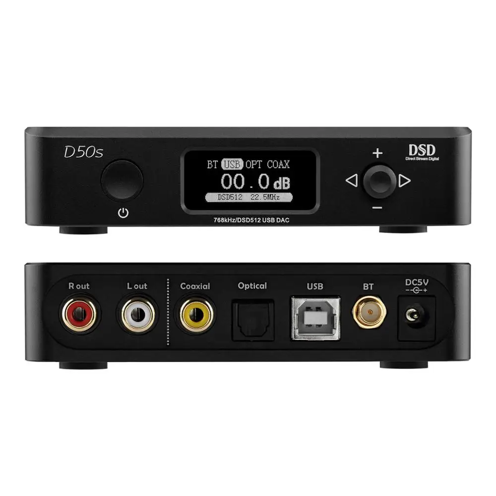 Аудиоплеер TOPPING D50s Hi Fi декодер ES9038Q2M * 2 DAC Bluetooth 5 0 LDAC D50 DSD512 32 бит/768 кГц с высоким