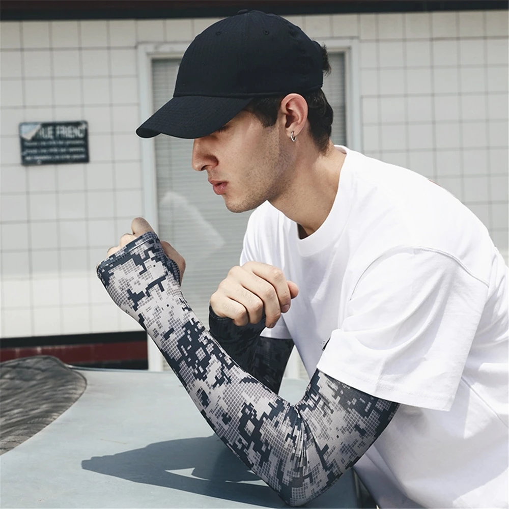 

Arm Guards Sports Breathable Quick Dry UV Protection Running Arm Sleeves Basketball Elbow Pad Fitness Cycling Arm Warmers