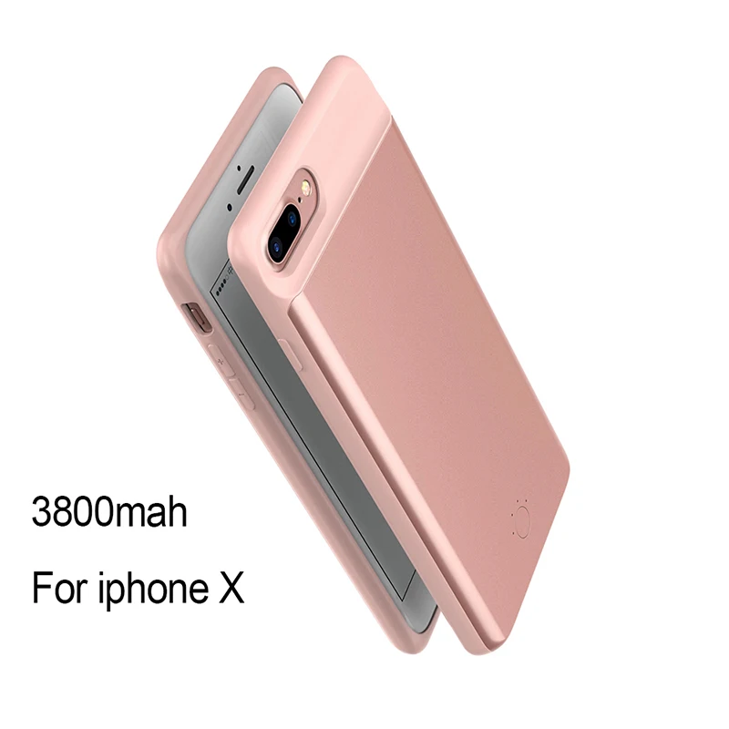 Горячая Распродажа, чехол для аккумулятора 2500 мАч~ 7000 мАч для iPhone 6, 6s, 7, 7 s, 8, 8s X, чехол для внешнего зарядного устройства для iPhone - Цвет: Хаки