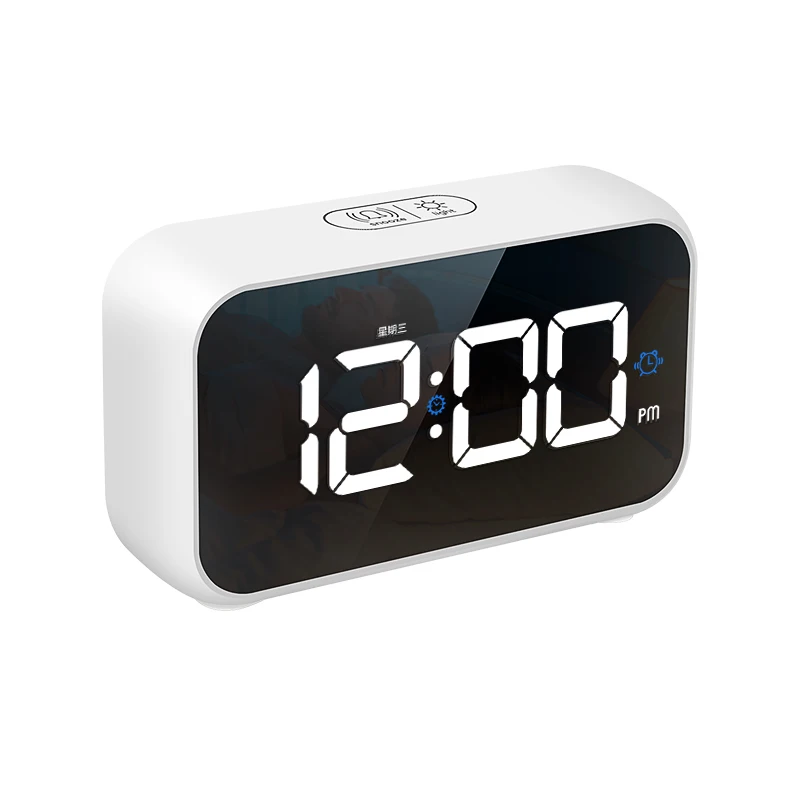 

3d Automatic Alarm Clock Colorful Electronic Small Large Decorative Digital Alarm Clock Kitchen Reloj De Pared Home Deocr AB50AC