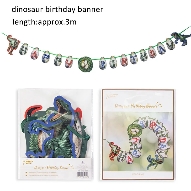 dinosaur banner-2 Красочные динозавры Конфетти Для вечеринки динозавр стол Конфетти блестки Дети День рождения наборы; детский душ Свадебные украшения - Цвет: dinosaur banner-2
