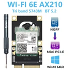 Сетевая карта M.2 для Mini PCI-E Intel AX200, IntelAX210NGW 5374 Мбитс 802.11axac BT 5,2 2,4G5G6 ГГц, беспроводной адаптер для Windows 10