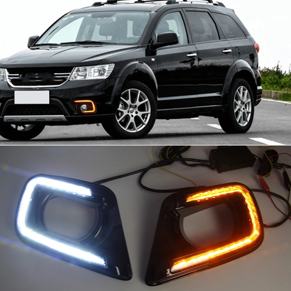 Автомобильный мигающий фонарь для Fiat Freemont 2014 - 2016 светодиодный DRL дневные ходовые