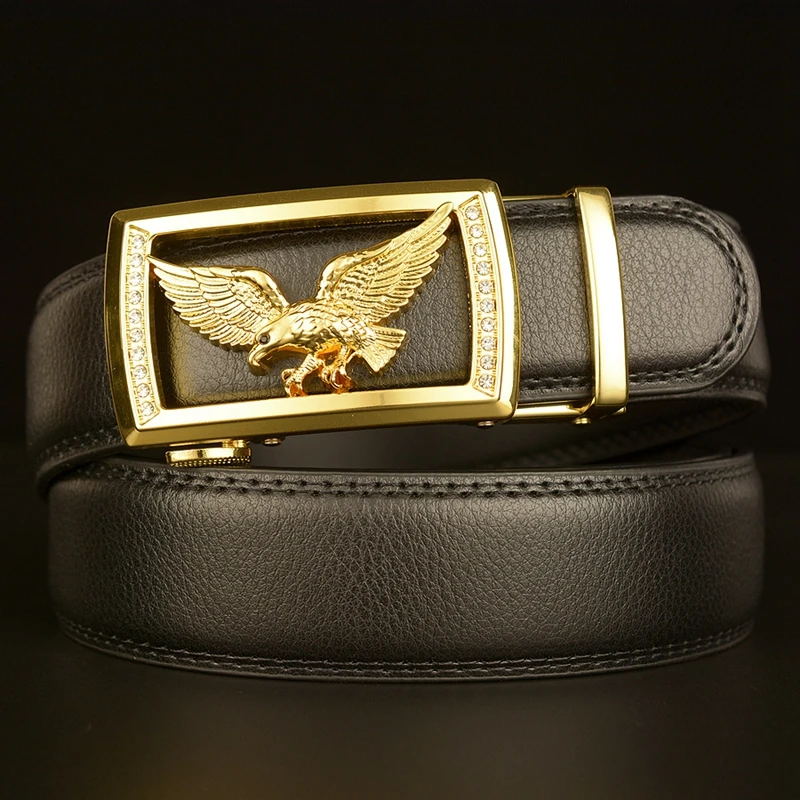 

Мода Fly Орел дизайнеры Автоматическая пряжка со стразами; Обувь из натуральной кожи; Роскошная ремни бизнес мужские ремни для