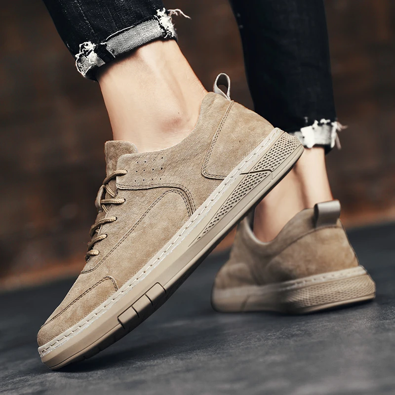 

Men Casual Shoes Male Sneakers Youth Flats cow suede Leather oxfords Men's Breathable Shoes men Tenis Masculino Zapatos