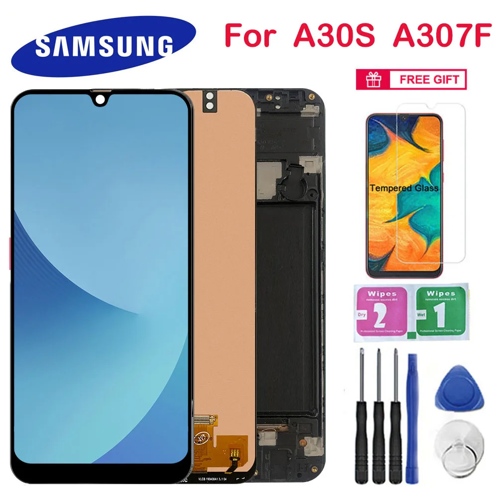 

ЖК-дисплей A30s для Samsung Galaxy A30S, сенсорный экран с дигитайзером в сборе для Samsung A30s, A307, A307F, A307G, A307YN, экран дисплея