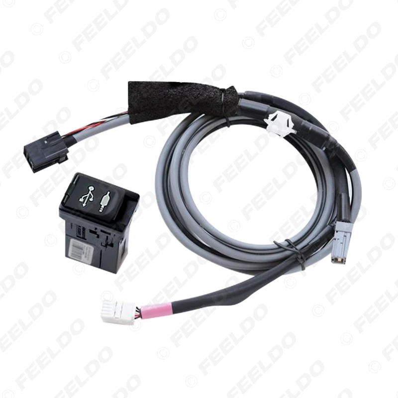 FEELDO автомобильное аудио USB AUX Интерфейс адаптер для Toyota Corolla Camry Highlander Sienna RAV4 Prius