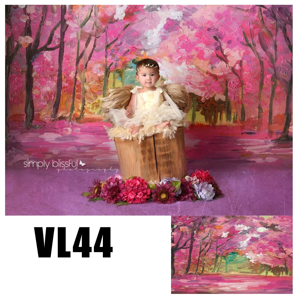 Фоны для фотосъемки с розовыми цветами масляной краской фон фотостудии весенний