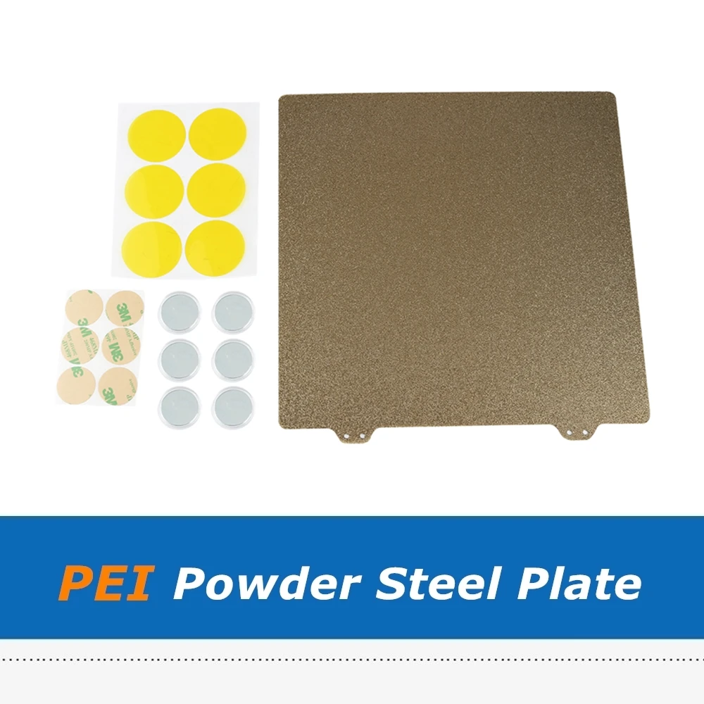 220mm 235mm double textured pei powder coated spring build steel plate sheet 6pcs magnet for ender 5 ender 3 3d printer parts free global shipping