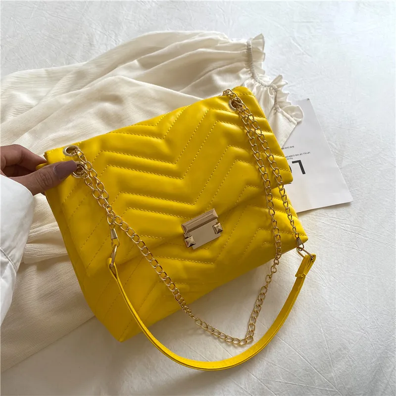 

Fashion Designer Chain Crossbody Bag Women High Quality Solid Pu Shoulder Bag Woman Luxury Brand Square Women's Crossbody Bags