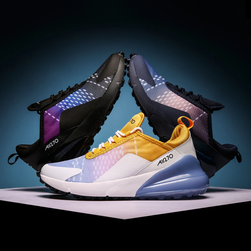 

Brand Sneakers Air Cushion Running Shoes For Men Women Casual Sports Tennis Shoe Breathable Mesh Jogging Trainers Big Size 36-46