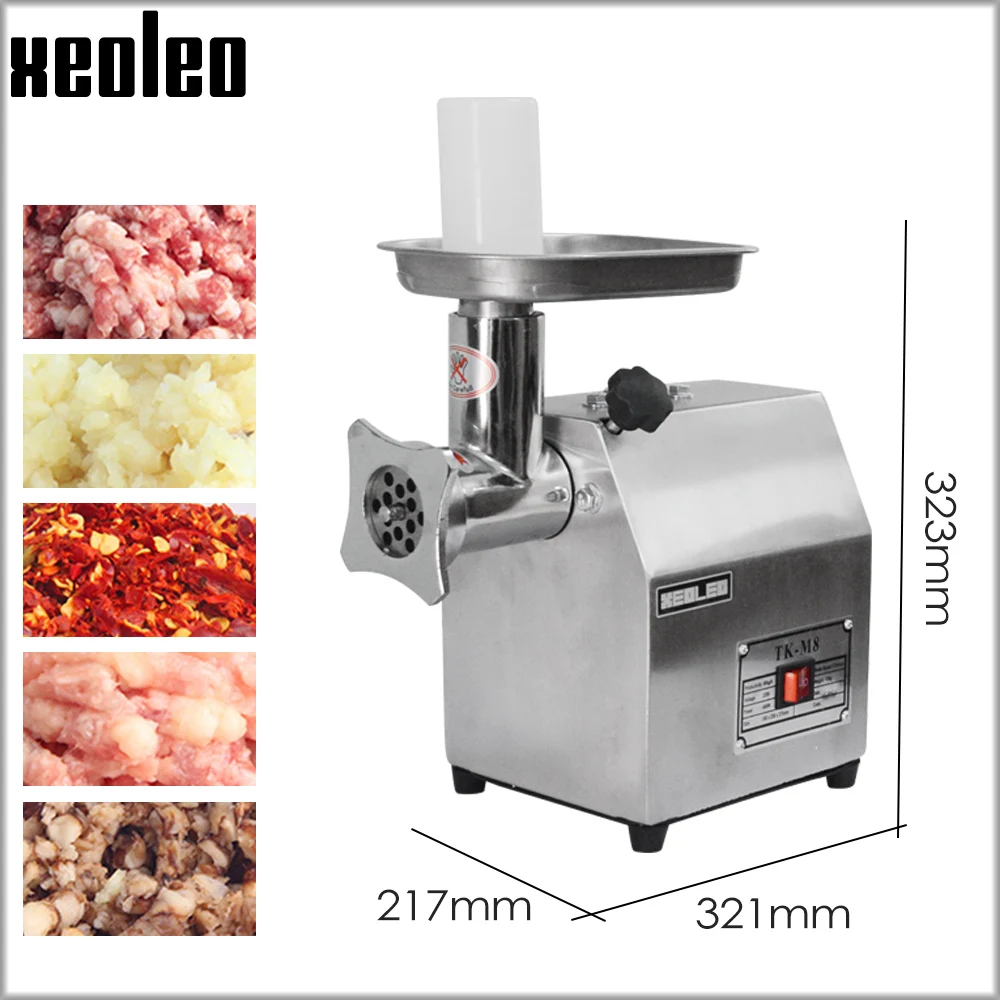 XEOLEO Коммерческая Мясорубка колбаса машина клизма машина электрическая мясорубка из нержавеющей стали 40-60 кг/ч Мясорубка колбаса