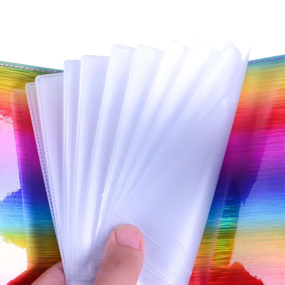 3 цвета голографический держатель для штамповки ногтей 20 слотов пластинки чехол