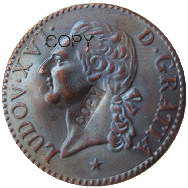 Франция 1788 Вт Медные копии монет