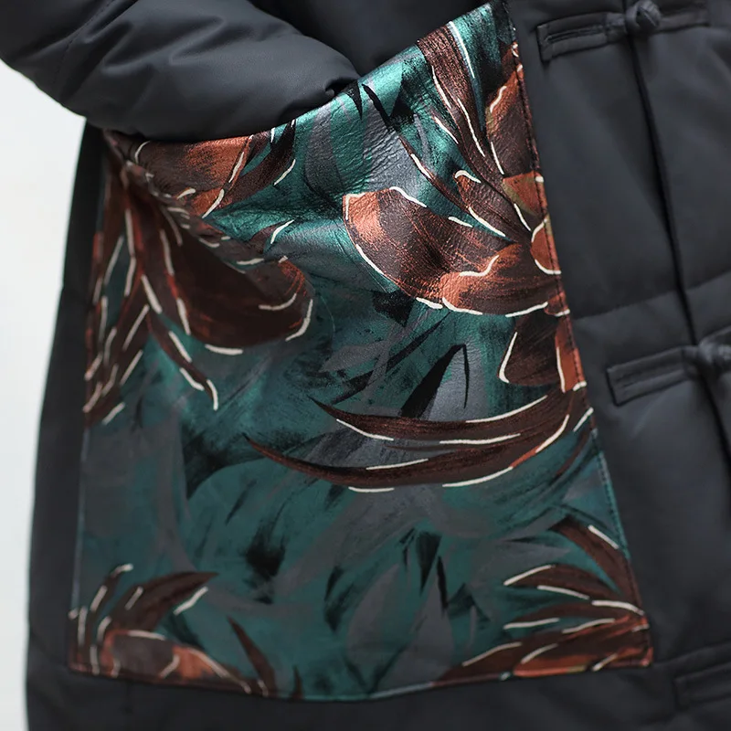 Новинка 2019 зимний женский пуховик в стиле ретро с пряжкой из кожи принтом овечьей