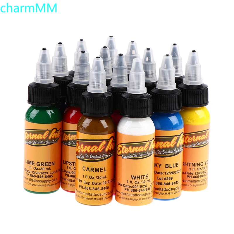 14 цветов 30 мл краска для тела чернила татуировки Перманентный макияж красящая