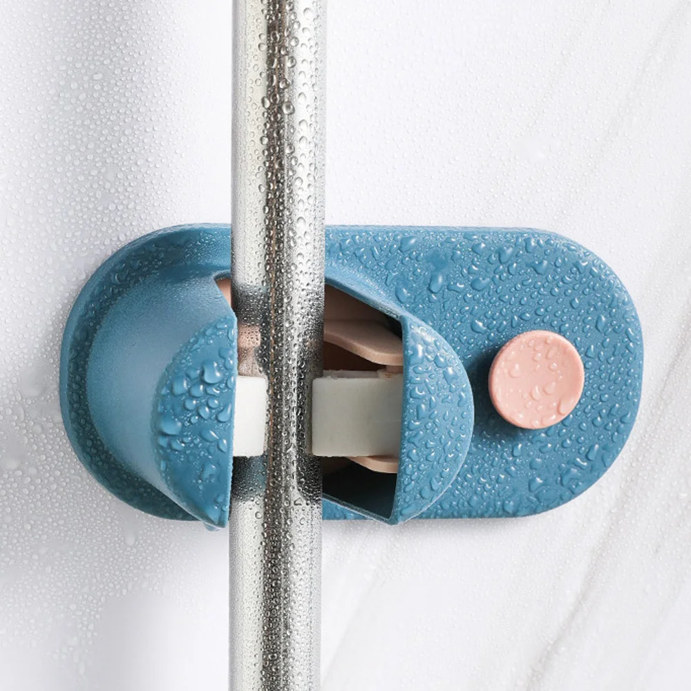 

Mop Broom Holder Wall Mounted Mop Holder Household Adhesive Storage Broom Hanger Mop Hook Racks Kitchen Bathroom