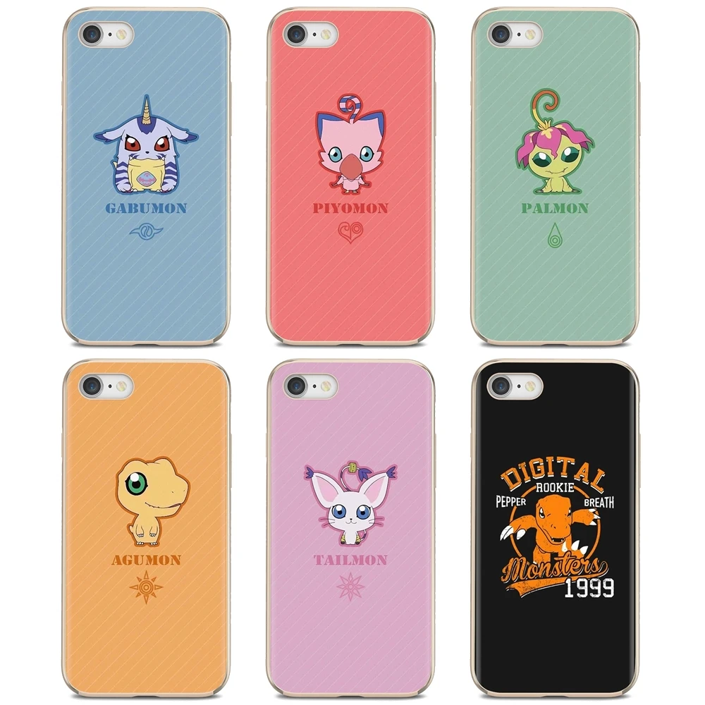 Мягкий кожаный чехол для iPhone iPod Touch 11 12 Pro 4 4S 5 5S SE 5C 6 6S 7 8 X XR XS Plus Max 2020 kawaii Digimon