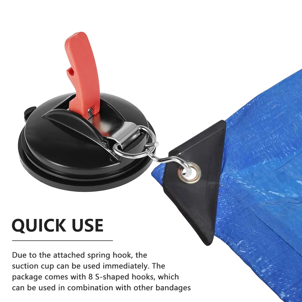 

Tent Suction Cup Anchor Securing Hook Tie Down Durable Heavy-duty Camping Tent Accessory Tarp As Car Side Awning Pool Tarps