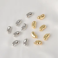 copper metal color cartoon peanut peas shape 3d floating locket charms diy jewelry earring garment accessory