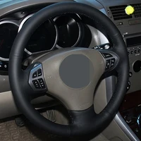 car products diy black non slip genuine leather%c2%a0car accessories steering wheel cover for suzuki grand vitara 2006 2014