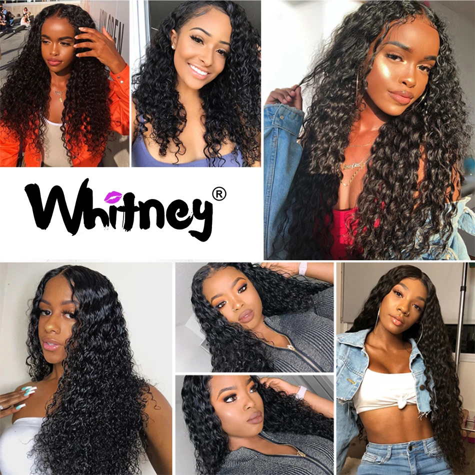

Whitney 8-28 Inch Curly Deep Wave Bundles Brazilian Hair Deep Weave Bundles Double Machine Weft Remy Human Hair For Black Women