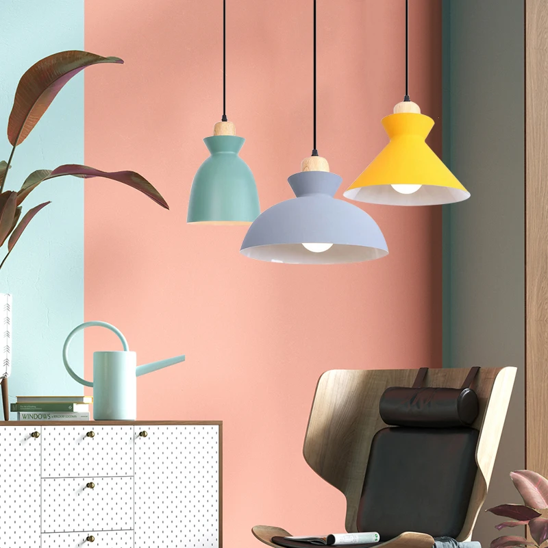 Пасторальный скандинавский подвесной светильник светодиодный E27 современный в